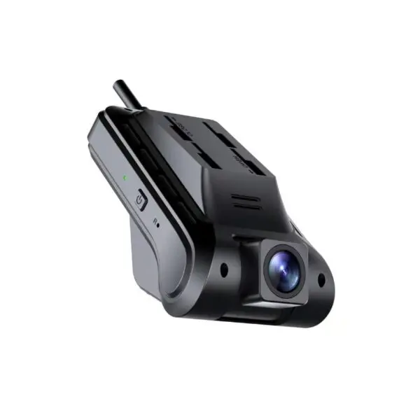 Dual channel GPS dashcam side profile with ventilation slots
