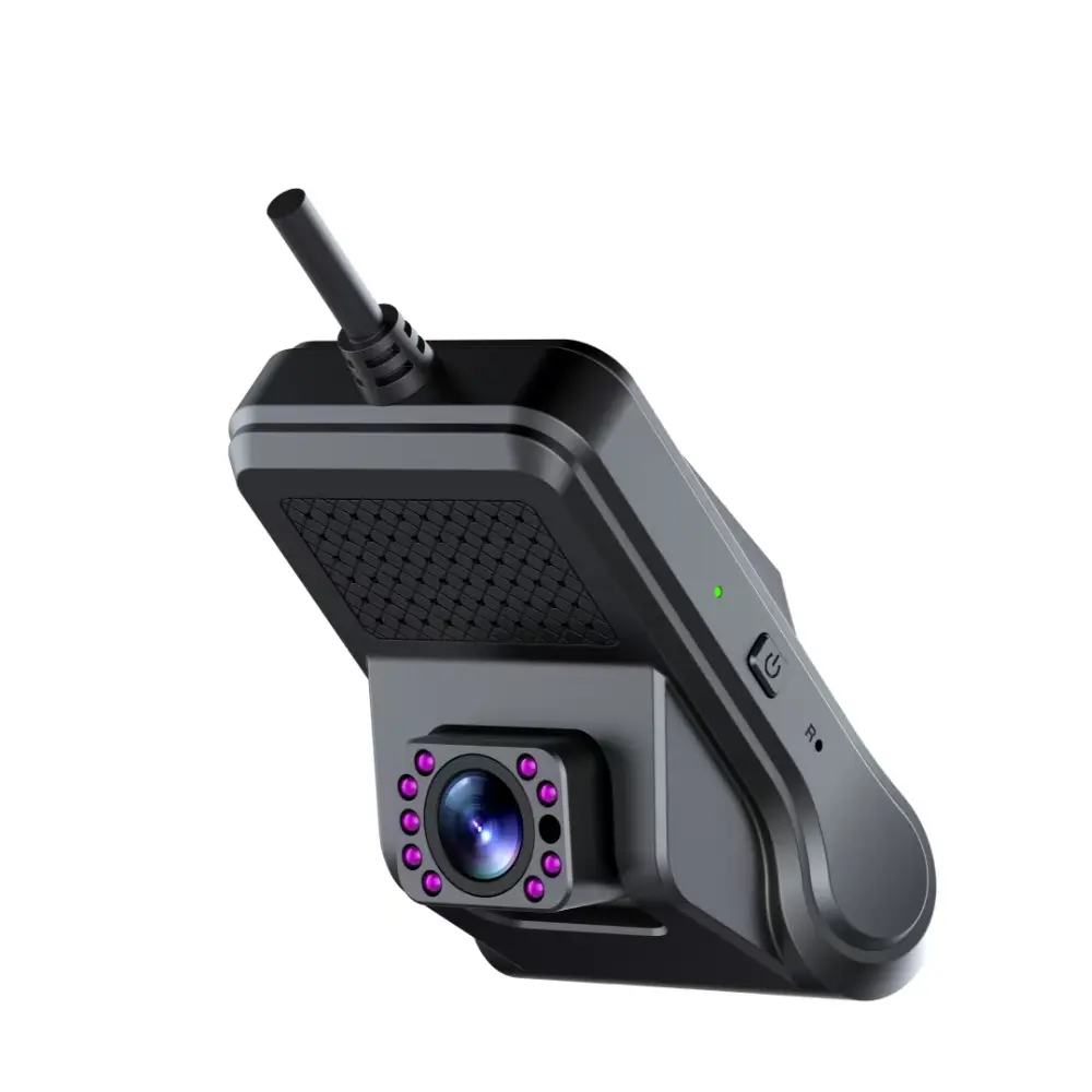 Heat dissipation vents on dual lens GPS dashcam