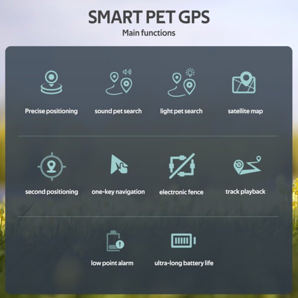 main functions of mini waterproof collar GPS tracker for dogs and cats that run away